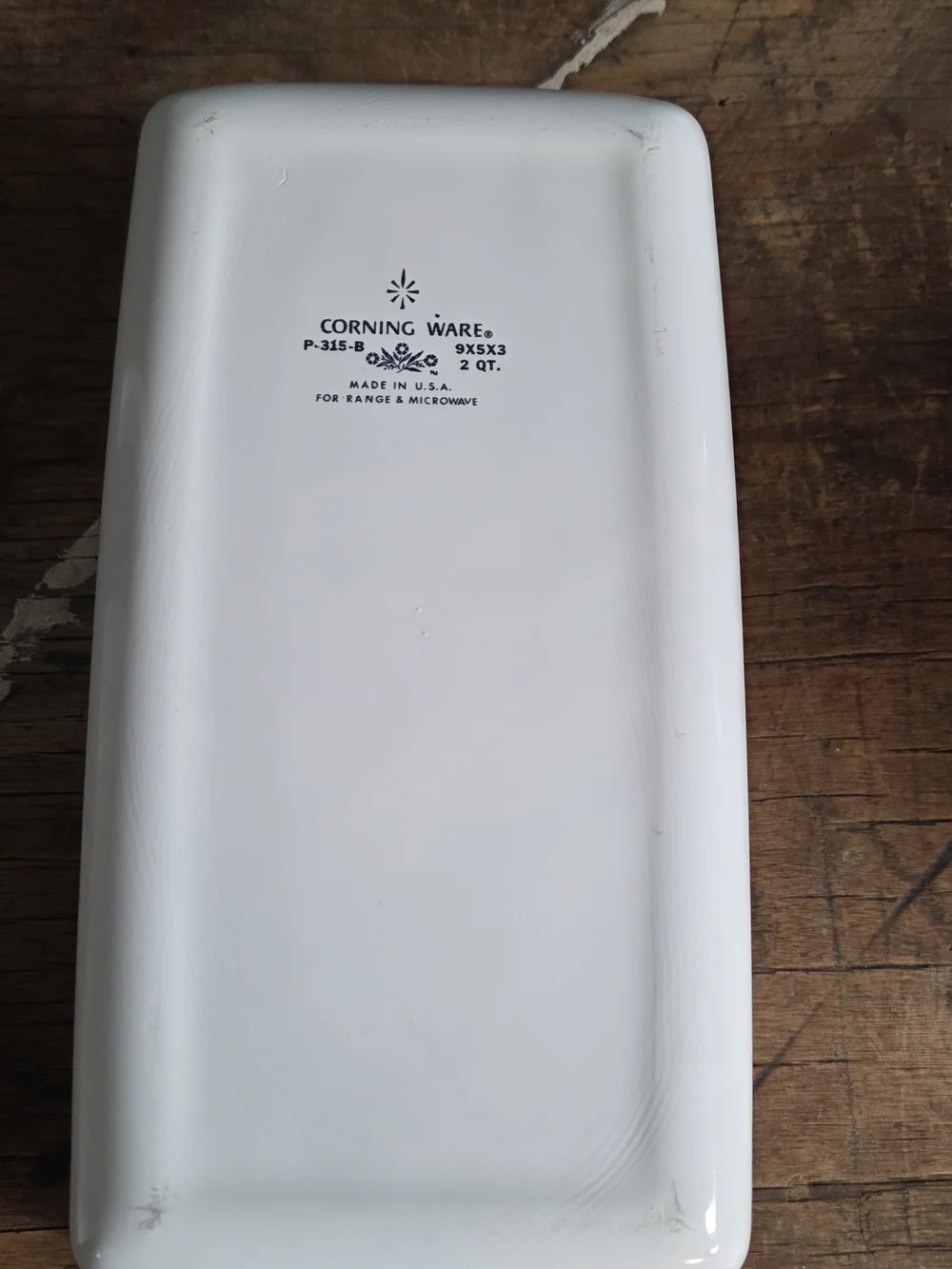 CorningWare White Rectangular Casserole Lid